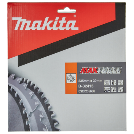 LAME TCT PO MAK 235-30-60 BOIS - B 32415 - 0088381421225 - D'ORIGINE MAKITA