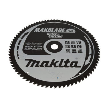 LAME TCT ST MAK+ 355-30-80 BOIS - B 32574 - 3240890933829 - D'ORIGINE MAKITA