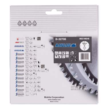 LAME CARBURE MAKBLADE BOIS 190X20MM 24D - B 32708 - 0088381421515 - D'ORIGINE MAKITA