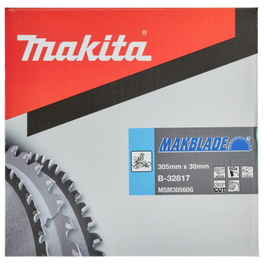 LAME CARBURE MAKBLADE BOIS 305X30MM 60D - B 32817 - 0088381421621 - D'ORIGINE MAKITA