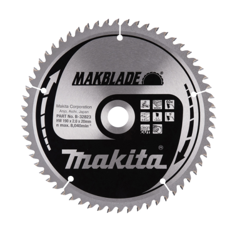 LAME TCT ST MAK 190-20-60 BOIS - B 32823 - 0088381421638 - D'ORIGINE MAKITA
