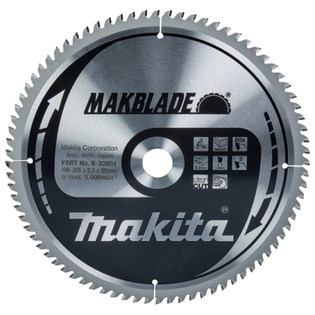 LAME TCT ST MAK 305-30-80 BOIS - B 32851 - 0088381421669 - D'ORIGINE MAKITA