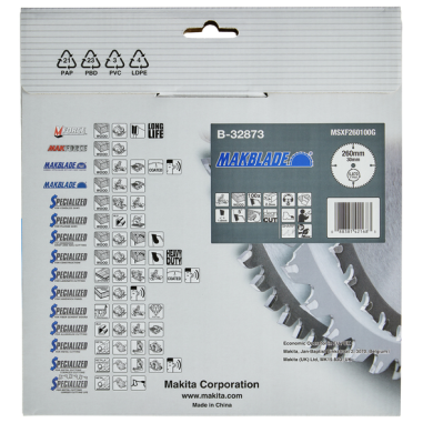 LAME TCT ST MAK 260-30-100 BOIS - B 32873 - 0088381421683 - D'ORIGINE MAKITA