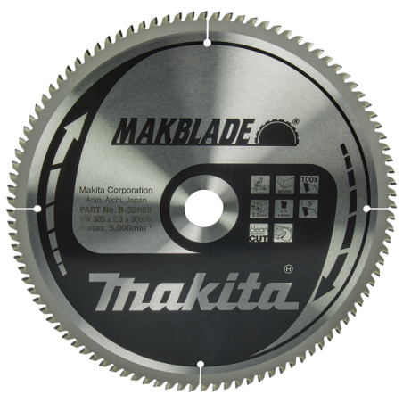 LAME TCT ST MAK 305-30-100 BOIS - B 32889 - 3240890933980 - D'ORIGINE MAKITA
