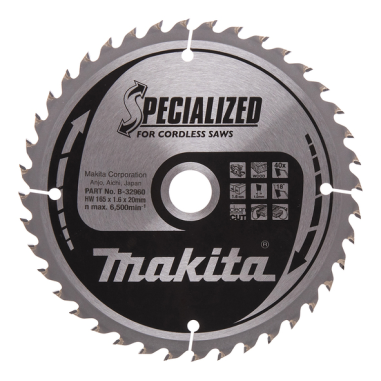 LAME TCT BSS610 165-20-40 BOIS - B 32960 - 0088381421836 - D'ORIGINE MAKITA