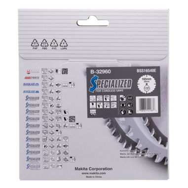 LAME TCT BSS610 165-20-40 BOIS - B 32960 - 0088381421836 - D'ORIGINE MAKITA