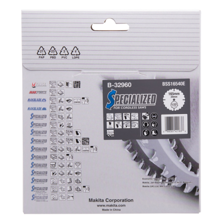 LAME TCT BSS610 165-20-40 BOIS - B 32960 - 0088381421836 - D'ORIGINE MAKITA