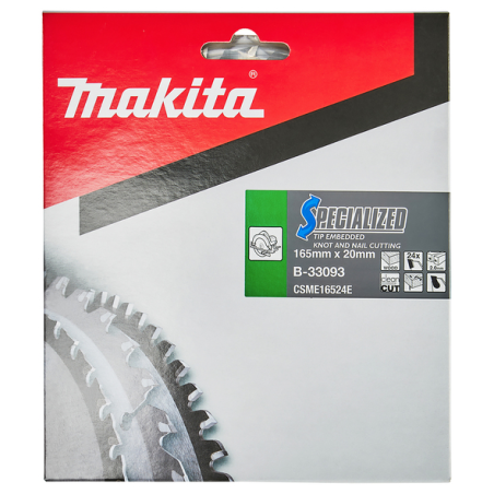 LAME TCT PO 165-20-24 BOISCLOU+ - B 33093 - 0088381421966 - D'ORIGINE MAKITA
