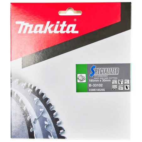 LAME TCT PO 185-30-20 BOISCLOU+ - B 33102 - 0088381421973 - D'ORIGINE MAKITA