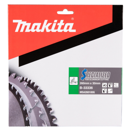 LAME TCT ST 260-30-100 SPE ALU - B 33336 - 0088381422215 - D'ORIGINE MAKITA