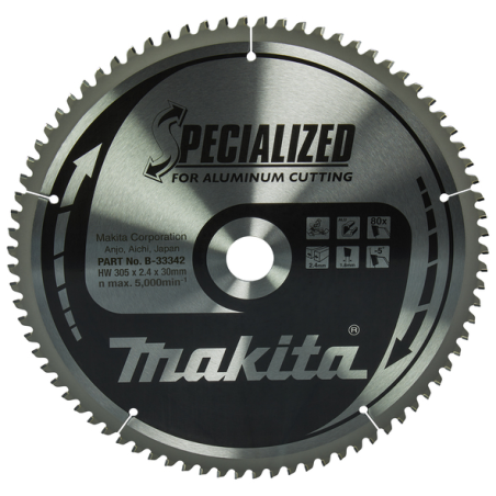 LAME TCT ST 305-30-80 SPE ALU - B 33342 - 0088381422222 - D'ORIGINE MAKITA