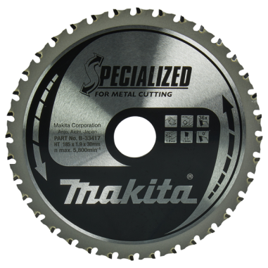 LAME CARBURE METAL PO 185X30MM 36D - B 33417 - 0088381422291 - D'ORIGINE MAKITA