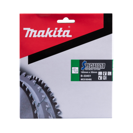 LAME CARBURE TOLE MINCE PO 185X30MM 48D - B 33451 - 0088381422338 - D'ORIGINE MAKITA