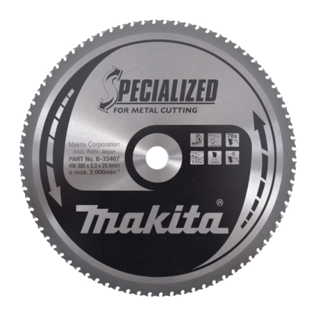 LAME TCT ST 305-25-78 TOLE - B 33467 - 3240890934376 - D'ORIGINE MAKITA