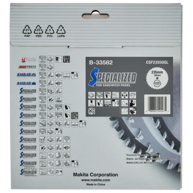 LAME TCT PO 235-0-50 SPE SANDW - B 33582 - 0088381422475 - D'ORIGINE MAKITA