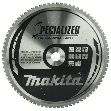LAME TCT PO 355-0-80 SPE SANDW - B 33607 - 0088381422499 - D'ORIGINE MAKITA