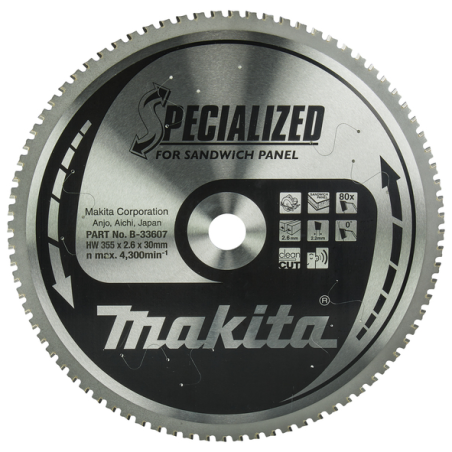 LAME TCT PO 355-0-80 SPE SANDW - B 33607 - 0088381422499 - D'ORIGINE MAKITA
