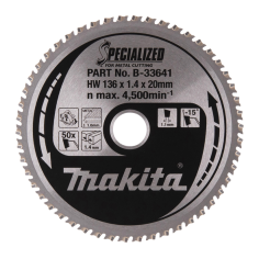 LAME TCT BA 136-20-50 TOLE - B 33641 - 0088381422536 - D'ORIGINE MAKITA