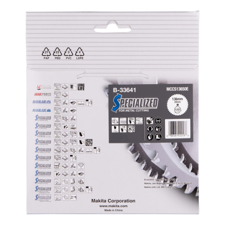 LAME TCT BA 136-20-50 TOLE - B 33641 - 0088381422536 - D'ORIGINE MAKITA
