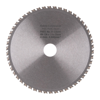 LAME TCT BA 136-20-50 TOLE - B 33641 - 0088381422536 - D'ORIGINE MAKITA