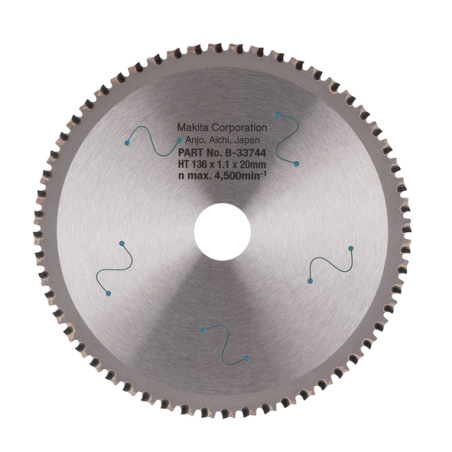 LAME CARBURE INOX-METAL SPE MET+BATT 136X20MM 56D - B 33744 - 0088381422635 - D'ORIGINE MAKITA