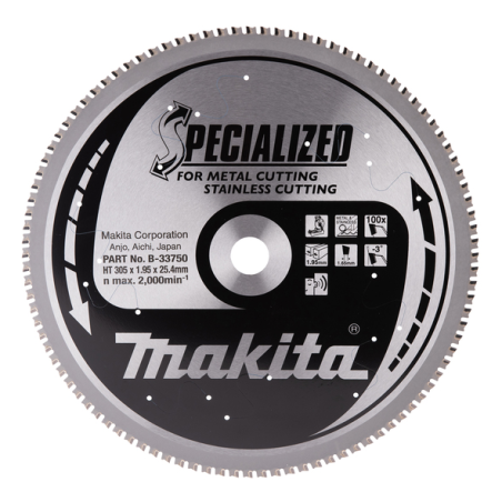 LAME TCT ST SIL 305-25-100 INOX - B 33750 - 0088381422642 - D'ORIGINE MAKITA