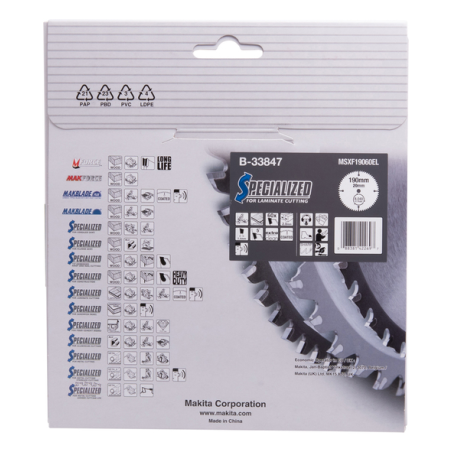 LAME TCT ST 190-20-60 SPE LAMIN - B 33847 - 0088381422697 - D'ORIGINE MAKITA