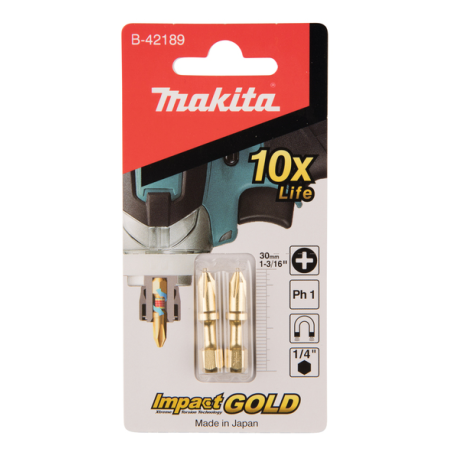 EMBOUTS SHORTON IMPACT GOLD PH1 (2 PCS) / B 42189 / 0088381439886 - D'ORIGINE MAKITA