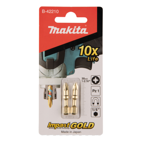 EMBOUTS SHORTON IMPACT GOLD PZ1 (2 PCS) / B 42210 / 0088381439916 - D'ORIGINE MAKITA