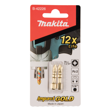 EMBOUTS SHORTON IMPACT GOLD PZ2 (2 PCS) / B 42226 / 0088381439923 - D'ORIGINE MAKITA