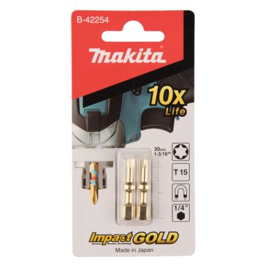 EMBOUTS SHORTON IMPACT GOLD T15 (2 PCS) / B 42254 / 0088381439954 - D'ORIGINE MAKITA