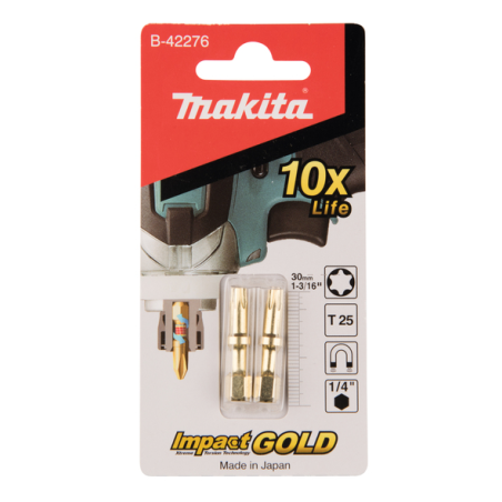 EMBOUTS SHORTON IMPACT GOLD T25 (2 PCS) / B 42276 / 0088381439978 - D'ORIGINE MAKITA