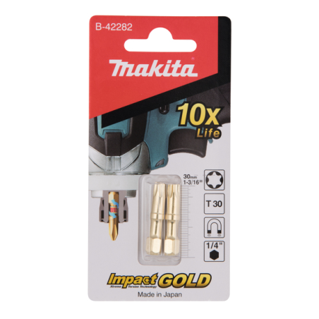 EMBOUTS SHORTON IMPACT GOLD T30 (2 PCS) / B 42282 / 0088381439985 - D'ORIGINE MAKITA