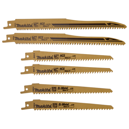 PACK LAMES BOIS SCIE RECIPRO (6 PCS) - B 44432 - 0088381445498 - D'ORIGINE MAKITA