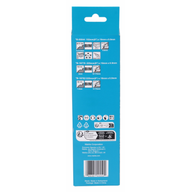 PACK LAMES METAL SCIE RECIPRO (6 PCS) - B 44448 - 0088381445504 - D'ORIGINE MAKITA