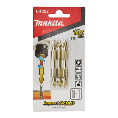 EMBOUT DBLE IMPGOLD PZ2 / B 45222 / 0088381448208 - D'ORIGINE MAKITA