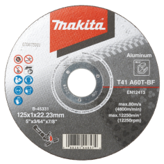 DISQUE TRONC ALU 125x22,23MM 1,5MM A46NBF92 / B 45331 / 0088381448574 - D'ORIGINE MAKITA