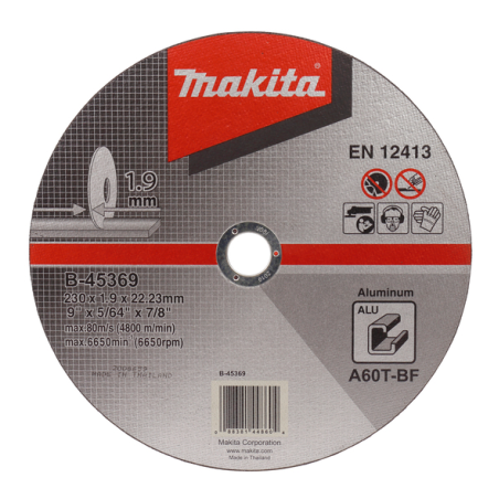 MEULE ALU 230x1,9x22,23MM - B 45369 - 0088381448604 - D'ORIGINE MAKITA MEULE ALU 230x1,9x22,23MM - B 45369 - 0088381448604 - D'ORIGINE MAKITA