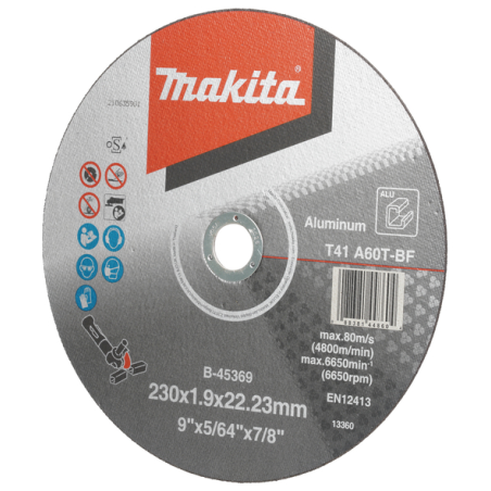 MEULE ALU 230x1,9x22,23MM - B 45369 - 0088381448604 - D'ORIGINE MAKITA MEULE ALU 230x1,9x22,23MM - B 45369 - 0088381448604 - D'ORIGINE MAKITA