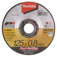 DISQUE A TRONCONNER METAL DEP 125X0,8X22,23MM Z60T / B 46953 / 0088381453936 - D'ORIGINE MAKITA