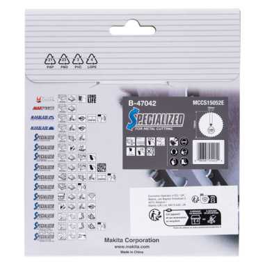 LAME CARBURE METAL 150x20 mm 52D - B 47042 - 0088381454254 - D'ORIGINE MAKITA