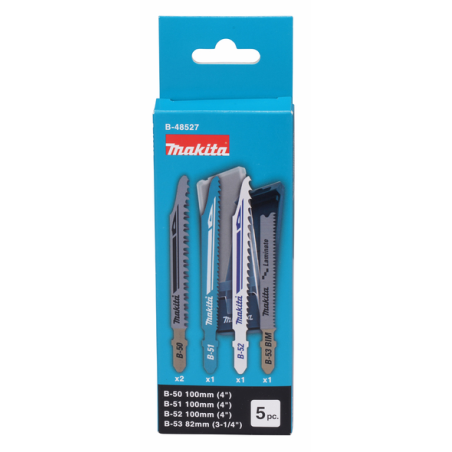 PACK LAMES MULTIMATERIAUX SCIE SAUTEUSE (5 PCS) - B 48527 - 0088381455473 - D'ORIGINE MAKITA