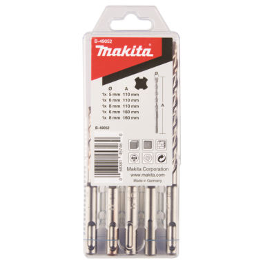 COFFRET DE 5 FORETS SDS PLUS 2T MAK2 / B 49052 / 0088381457460 - D'ORIGINE MAKITA