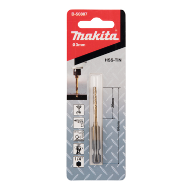 FORET HEX 3X64 - B 50887 - 0088381464239 - D'ORIGINE MAKITA