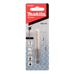 FORET HEX 3.3X70 - B 50902 - 0088381464253 - D'ORIGINE MAKITA 2