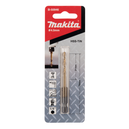 FORET HEX 4.5X75 - B 50946 - 0088381464291 - D'ORIGINE MAKITA