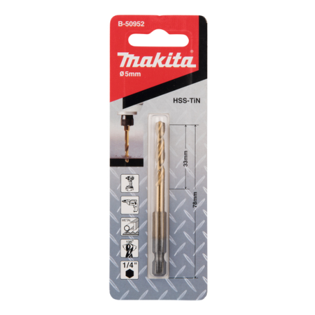 FORET HEX 5X78 - B 50952 - 0088381464307 - D'ORIGINE MAKITA