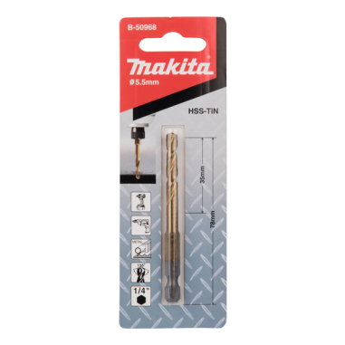 FORET HEX 5.5X78 - B 50968 - 0088381464314 - D'ORIGINE MAKITA