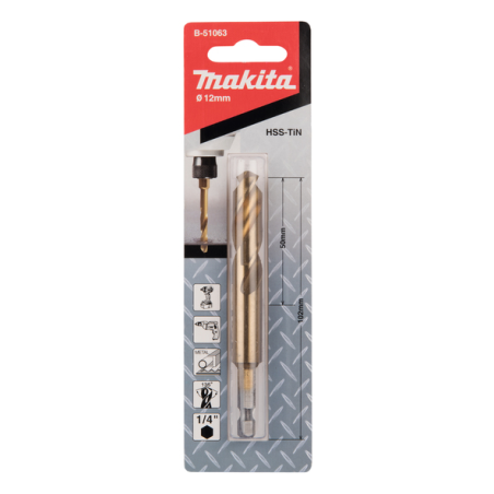 FORET HEX 12X102 - B 51063 - 0088381464413 - D'ORIGINE MAKITA