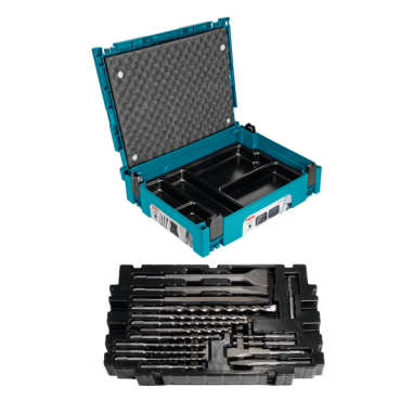 COFFRET MAKPAC 17PCS SDS PLUS FORETS,PICS & BURIN / B 52059 / 0088381467551 - D'ORIGINE MAKITA